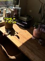 Te koop: mooi, volledig teakhouten eettafel, Huis en Inrichting, Tafels | Eettafels, Ophalen, Gebruikt, Teakhout, 200 cm of meer