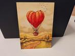 Ansichtkaart met luchtballon hart, Ophalen of Verzenden, 1980 tot heden