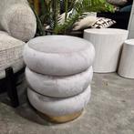 Poef Kimi Velvet Grey van Light & Living, Ophalen, Minder dan 50 cm, Light & Living, .