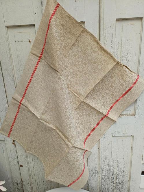 Oud linnen, linnendoek, doek, droogdoek, linnengoed, Antiek en Kunst, Curiosa en Brocante, Verzenden