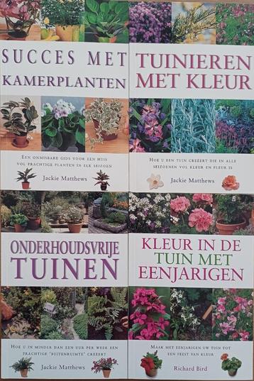4 boekjes over tuinieren en kamerplanten - Jackie Matthews beschikbaar voor biedingen