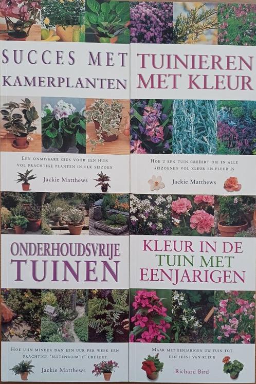 4 boekjes over tuinieren en kamerplanten - Jackie Matthews, Boeken, Wonen en Tuinieren, Zo goed als nieuw, Tuinieren en Tuinplanten
