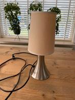 Schemerlamp met stoffen kap, Ophalen of Verzenden, Gebruikt, Metaal, Minder dan 50 cm