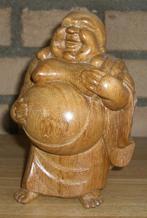 Mooie houten Boeddha - 17 cm hoog, Ophalen of Verzenden, Zo goed als nieuw