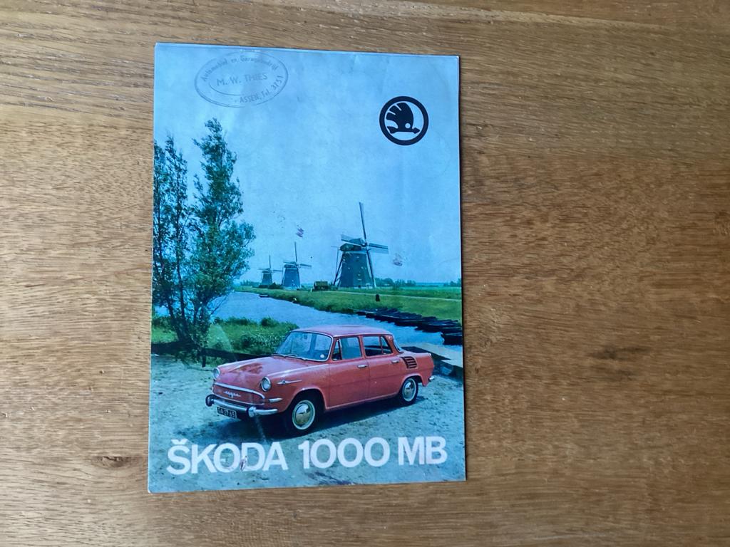 Skoda 1000 MB Leaflet, Ophalen of Verzenden, Gelezen