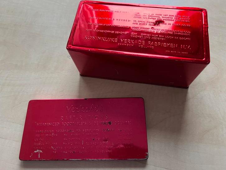 Vintage Verkade Raft-Ration Blik - 1959, Verzamelen, Blikken, Zo goed als nieuw, Overige, Verkade, Verzenden