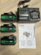 HiKOKI set 3 Accu's 5,0Ah multivolt BSL36A18 incl snellader, Ophalen of Verzenden, Nieuw, Kabel of Snoer