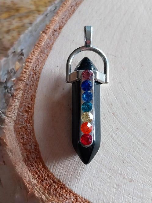 hanger dubbeleinder onyx chakra, Sieraden, Tassen en Uiterlijk, Kettinghangers, Steen of Mineraal, Kruis of Symbool, Met edelsteen
