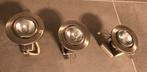 3 inbouwspots 230 V, inclusief halogeen lampen, Inbouw, Halogeen, Metaal of Aluminium, Ophalen of Verzenden