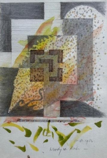 Wilhelmus J(Woody) van Amen(1936)Tekening"Labirinth" Ges Ged beschikbaar voor biedingen