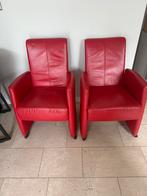 2 rode fauteuiltjes, Huis en Inrichting, Fauteuils, Ophalen, Gebruikt, Minder dan 75 cm, 50 tot 75 cm