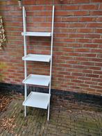 Decoratief wit houten wandrek (ladder) met 4 planken, Ophalen, Gebruikt