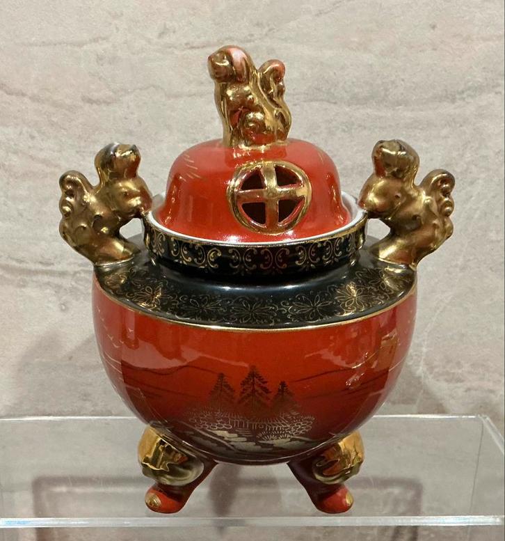 Antieke Chinese Parfum Lamp. Beschermleeuw., Antiek en Kunst, Antiek | Lampen, Ophalen of Verzenden