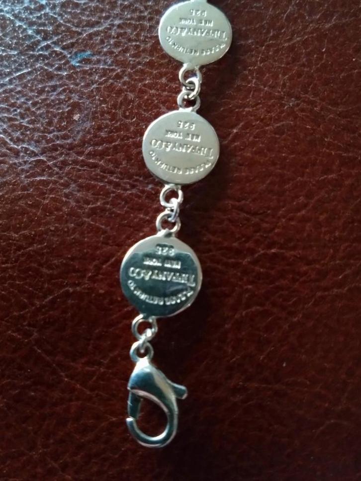 Tiffany & Co. Zilveren Armband 925, Sieraden, Tassen en Uiterlijk, Armbanden, Gebruikt, Zilver, Zilver, Met bedels of kralen, Ophalen