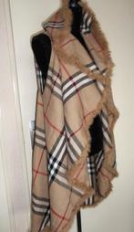 Burberry omslagdoek, poncho maat L, Verzenden, Zo goed als nieuw, Maat 46/48 (XL) of groter, Beige