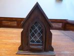 Vintage houten kapelletje met Maria, Antiek en Kunst, Antiek | Religie, Ophalen of Verzenden