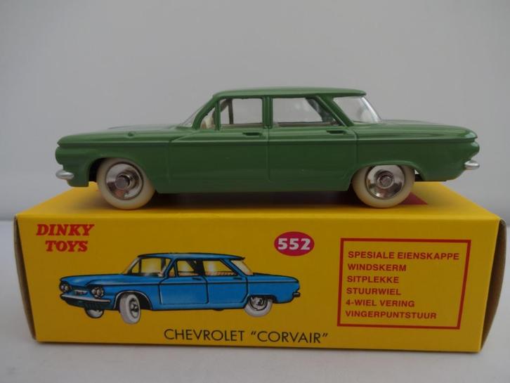 Chevrolet Corvair groen nr: 552 van Dinky Toys 1/43 ZELDZAAM, Hobby en Vrije tijd, Modelauto's | 1:43, Nieuw, Auto, Dinky Toys
