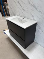 Badkamermeubel 80cm - zwart eiken- keramische wastafel, Huis en Inrichting, Badkamer | Badkamermeubels, Wltradingnl@outlook.com
