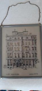 Raamhanger cafe Americain Amsterdam Leidseplein glas in lood, Antiek en Kunst, Ophalen of Verzenden