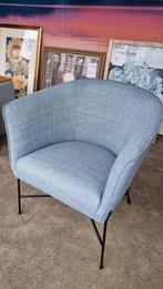 Kuip Fauteuil Lichtblauw, Huis en Inrichting, Fauteuils, Ophalen, Minder dan 75 cm, Stof, 50 tot 75 cm