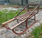 Metalen Slee met houten laten uit de jaren 70, Antiek en Kunst, Ophalen