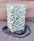 Brocant Zilveren Vierkant Lamp H 25 cm., Ophalen of Verzenden, Zo goed als nieuw, Minder dan 50 cm
