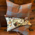 Schotse SET kussens Harris Tweed Toffee & Blue Check, Huis en Inrichting, Woonaccessoires | Kussens, Westdijk 41 3241GT Middelharnis