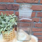 Vintage grote glazen snoep pot/ stopfles, H 33 cm, Ophalen of Verzenden