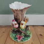 Lucky Vintage brocante kitsch vaas met vogeltjes Capodimonte, Antiek en Kunst, Antiek | Vazen, Ophalen of Verzenden