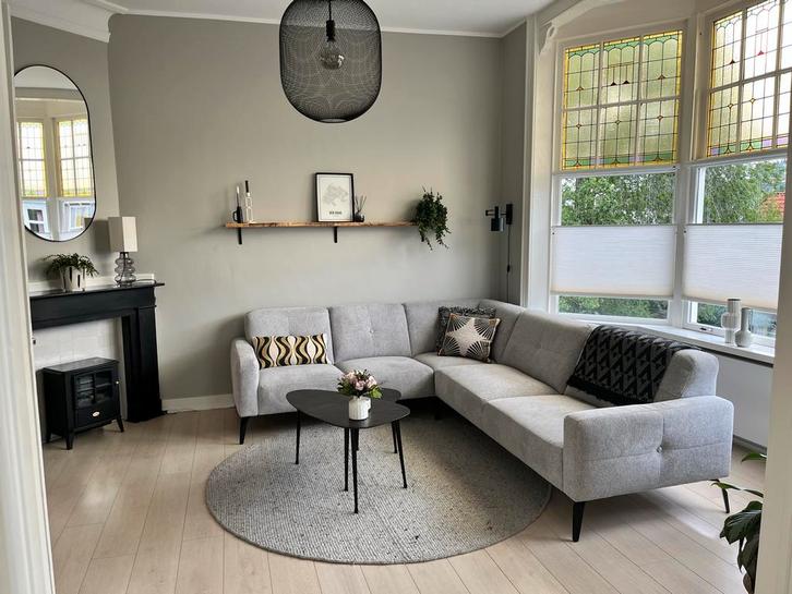 FRAAI Feline Grijs Vloerkleed Ø200cm rond wol, Huis en Inrichting, Stoffering | Tapijten en Kleden, Zo goed als nieuw, 200 cm of meer