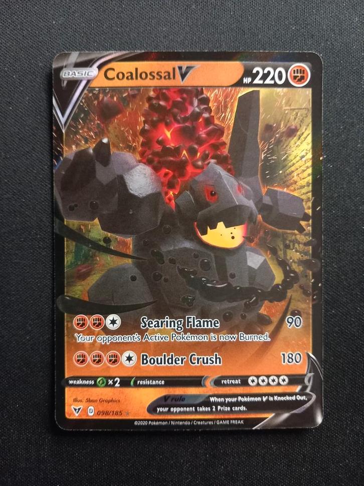 Pokemon Coalossal V 098/185 Vivid Voltage Ultra Rare NM, Hobby en Vrije tijd, Verzamelkaartspellen | Pokémon, Zo goed als nieuw