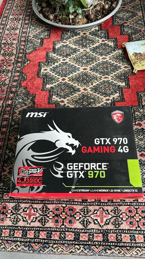 MSI GAMING videokaart geforce gtx 970, Computers en Software, Videokaarten, Gebruikt, Nvidia, PCI, GDDR5, DVI, Ophalen