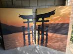 Duo panelen japanse "Tori", Antiek en Kunst, Kunst | Litho's en Zeefdrukken, Ophalen