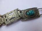 Vintage Armband met Scarabeeën Egyptische taferelen, Verzenden, Overige materialen, Armband