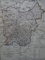 Gravure kaart oost Vlaanderen Gent, Oudenaarde D. Veelwaard, Antiek en Kunst, Verzenden