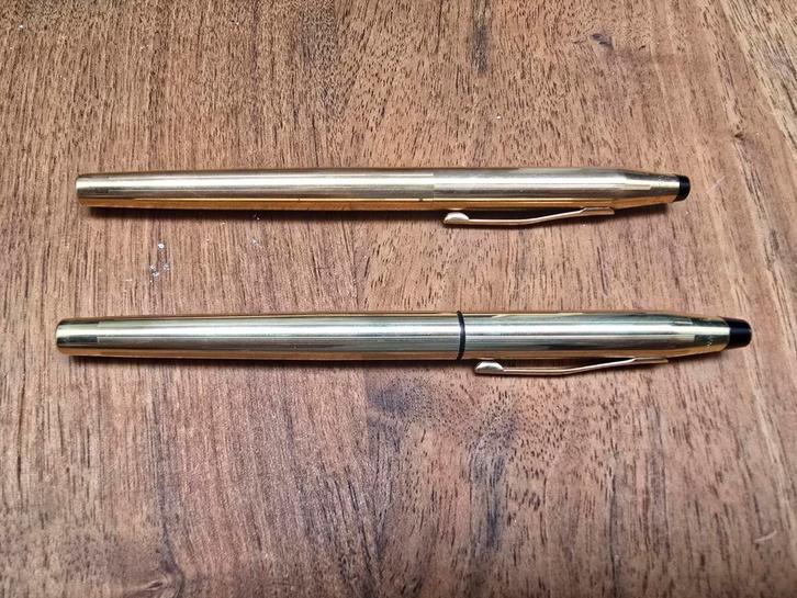 2x Cross Rollerball Pennen - Goud, Antiek en Kunst, Antiek | Kantoor en Zakelijk, Ophalen of Verzenden
