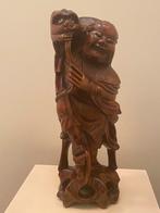 Chinees houten Boeddha beeld draak, Huis en Inrichting, Woonaccessoires | Boeddhabeelden, Gebruikt, Ophalen of Verzenden