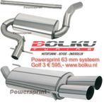 Nieuw rvs 63,5 mm uitlaatsysteem voor vw golf 3, Auto diversen, Tuning en Styling, Ophalen of Verzenden