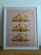 Poster met Croissants in Lijst, Ophalen, Zo goed als nieuw, Foto of Poster, Minder dan 50 cm