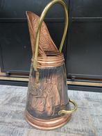 Koperen Kolenschep met Reliëf, Antiek en Kunst, Ophalen, Koper