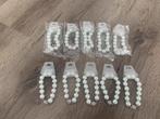 Partij 10 stuks parel armbanden glas PK29, Ophalen of Verzenden, Nieuw, Overige kleuren, Overige materialen