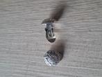 Vintage clips oorbellen met markasiet jaren 60, Sieraden, Tassen en Uiterlijk, Oorbellen, Overige materialen, Gebruikt, Ophalen of Verzenden