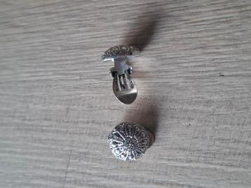 Vintage clips oorbellen met markasiet jaren 60 beschikbaar voor biedingen