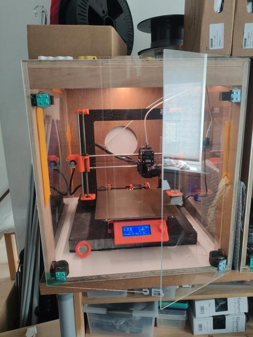 3d printer Prusa mk2.5 met kast - startklaar, Computers en Software, 3D Printers, Gebruikt, Ophalen