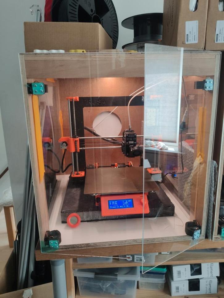 3d printer Prusa mk2.5 met kast - startklaar, Computers en Software, 3D Printers, Gebruikt, Ophalen