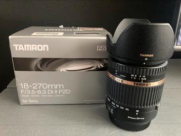 Tamron AF 18-270 PZD voor Sony Alpha. A-mount beschikbaar voor biedingen