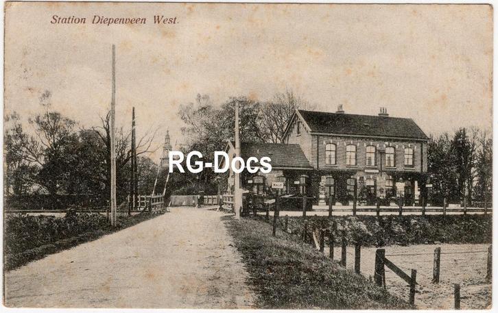 Ansichtkaart - Briefkaart Station Diepenveen West 1922, Verzamelen, Ansichtkaarten | Nederland, Gelopen, Overijssel, 1920 tot 1940