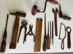 Oude Gereedschappen - Handboor, Hamer, Vijlen etc., Antiek en Kunst, Antiek | Gereedschap en Instrumenten, Ophalen of Verzenden