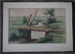 Anton Jakma, bijzonder landschap, aquarel, voluit gesigneerd, Verzenden