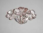 Broche Klaprozen Zilver Naturalistisch bloemen, Sieraden, Tassen en Uiterlijk, Overige materialen, 4 tot 7 cm, Verzenden, Zo goed als nieuw